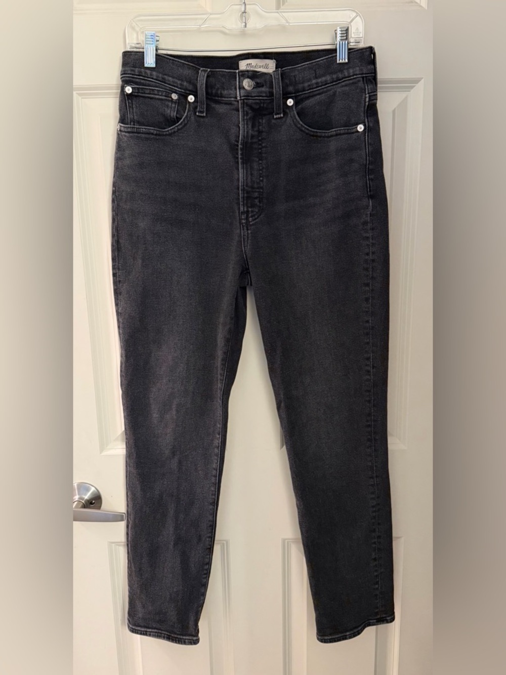 Madewell The Perfect Vintage Jean, High Rise and Straight Leg, Washed Black, 28